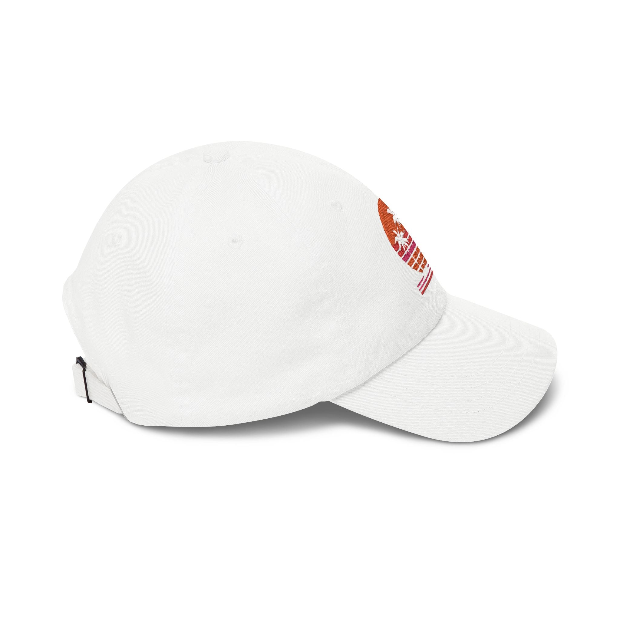 Dad Cap — Retro Sunset Palm Tree Embroidered Hat