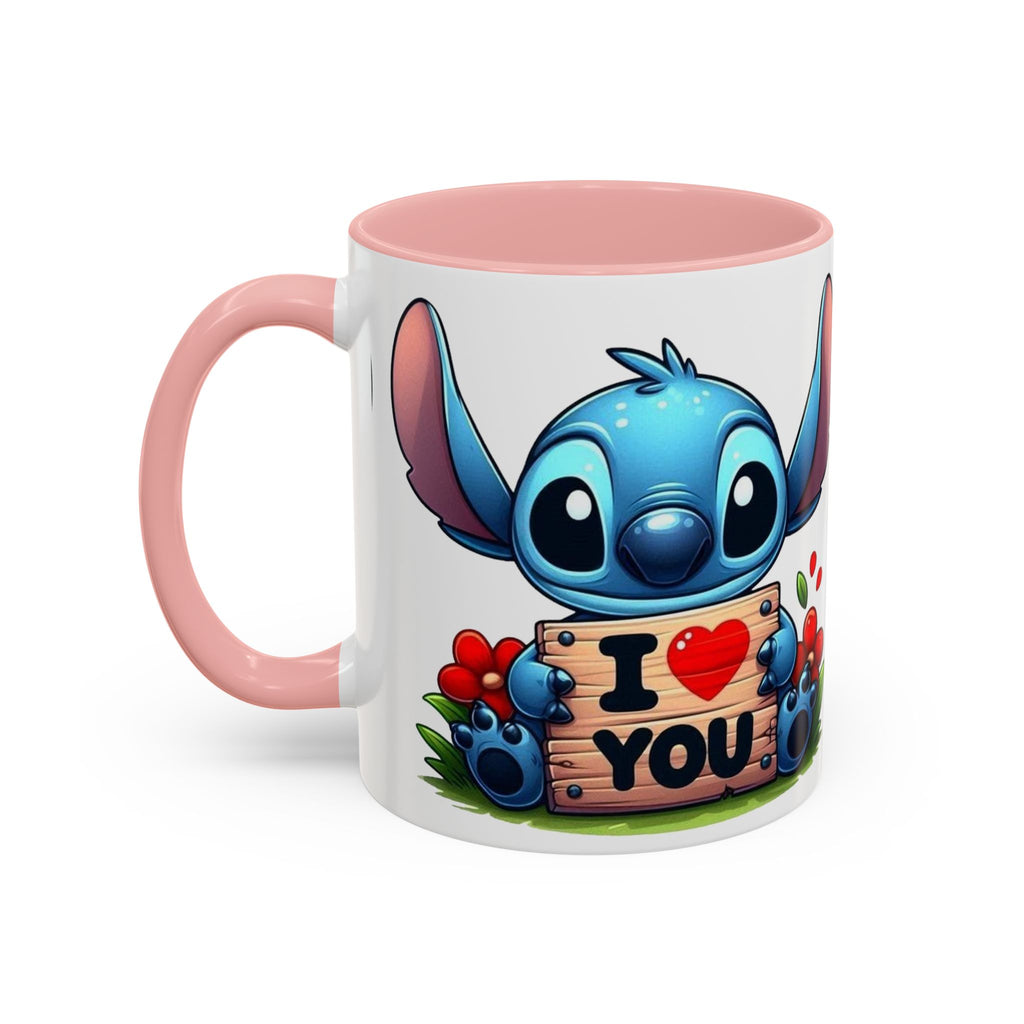 Stitch 'I  You' Accent Coffee Mug — Cute Valentine Gift (11/15oz)