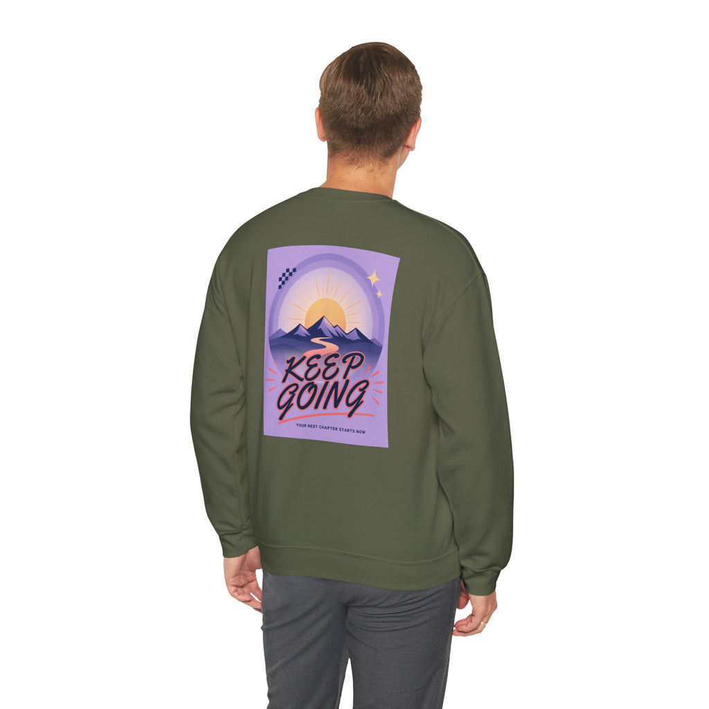 Keep Going Mountain Graphic Crewneck Sweatshirt