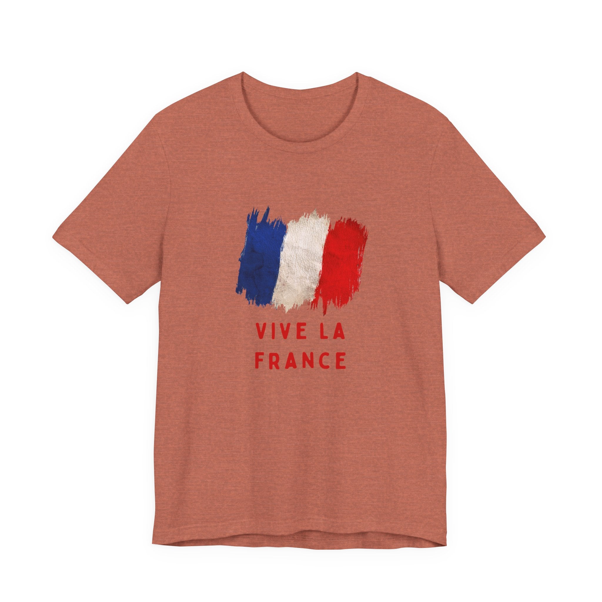Vive La France T‑Shirt — French Flag Brushstroke Tee