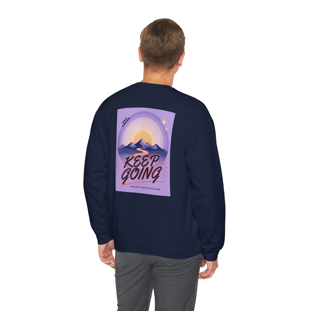 Keep Going Mountain Graphic Crewneck Sweatshirt