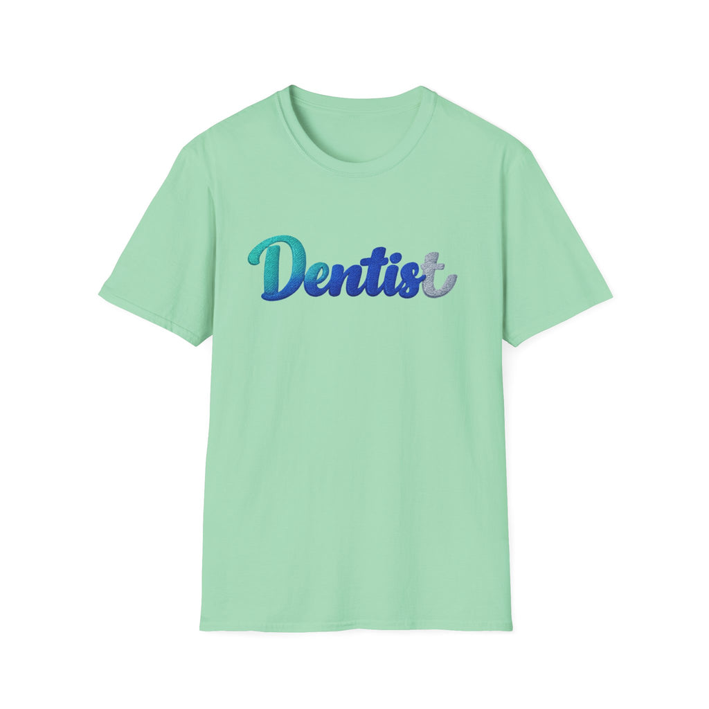 T-shirt dentiste — T-shirt script dentaire en dégradé pour hygiénistes et dentistes