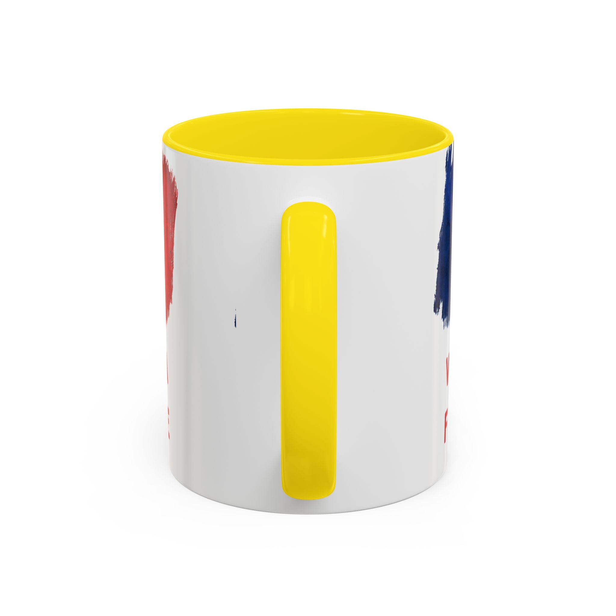 Vive La France Accent Coffee Mug — French Flag Brushstroke 11/15oz