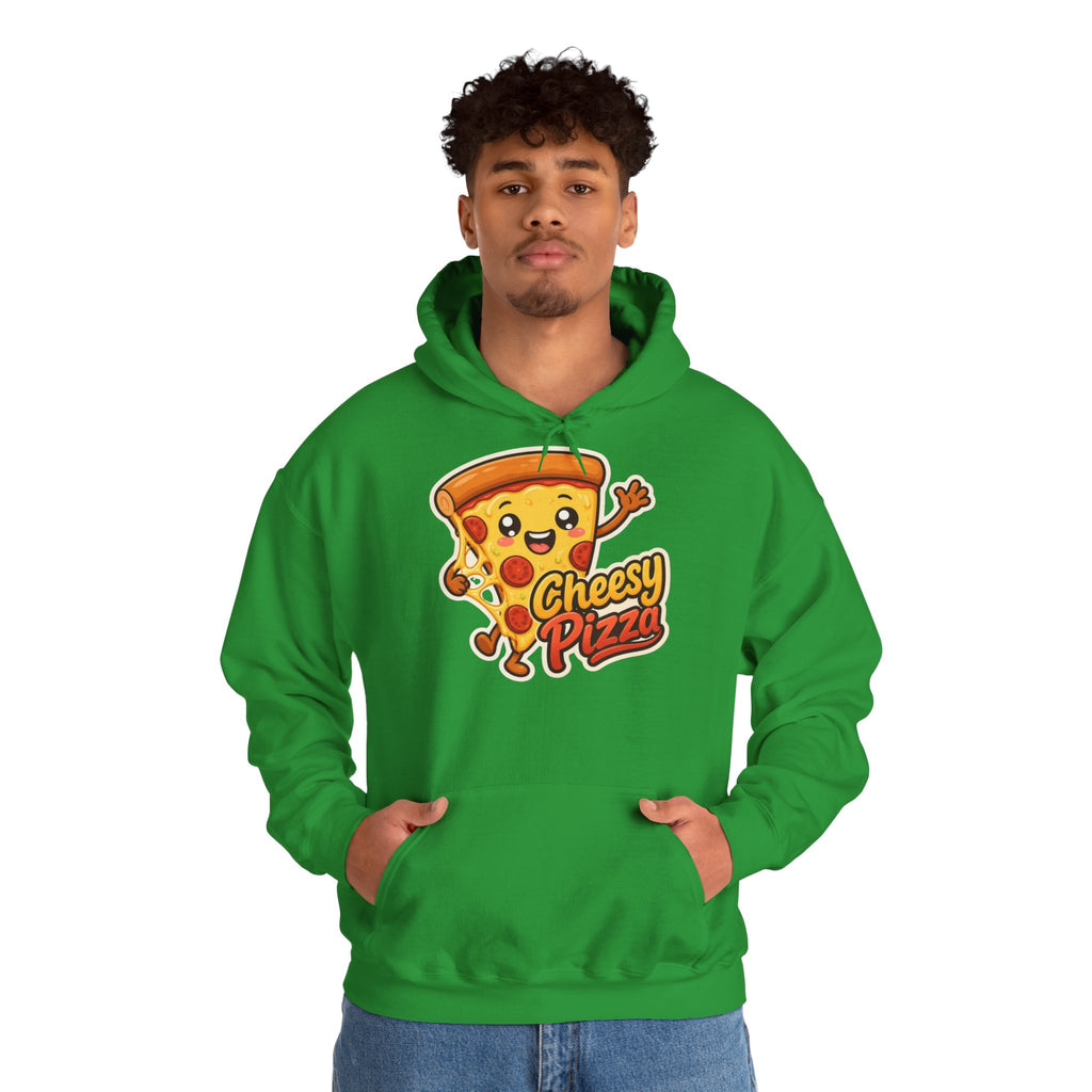 Cheesy Pizza Graphic Pullover Hoodie – Unisex