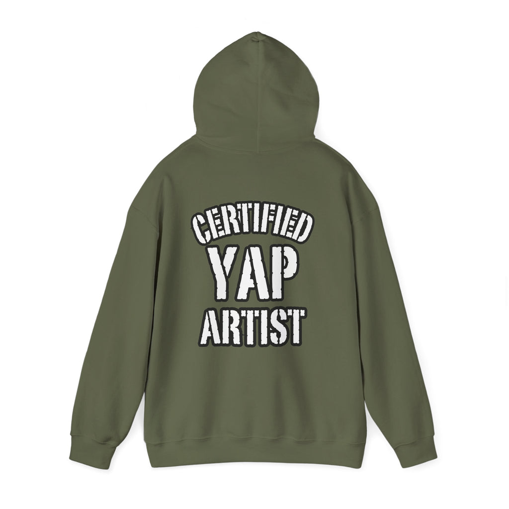 Certified Yap Artist Hoodie — Funny Graphic Hooded Sweatshirt