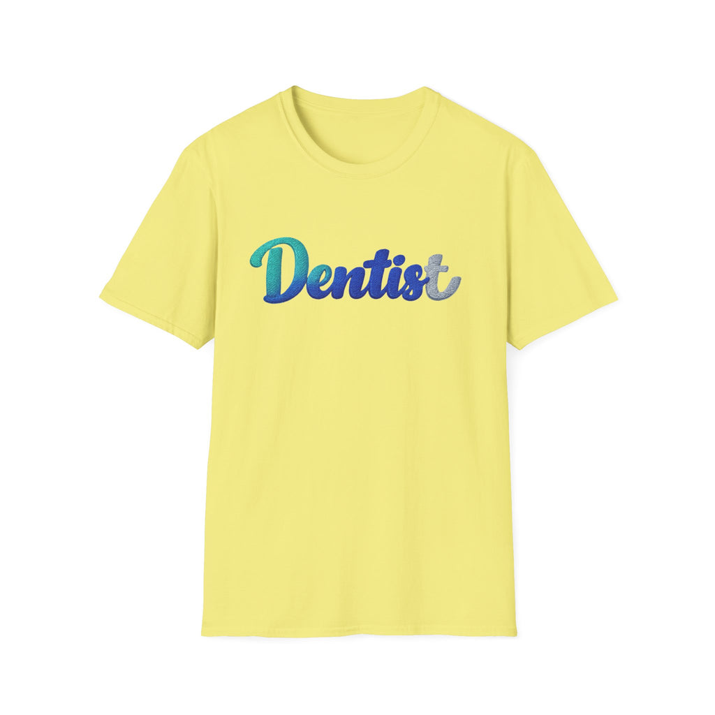 T-shirt dentiste — T-shirt script dentaire en dégradé pour hygiénistes et dentistes