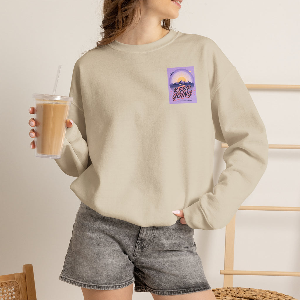 Keep Going Mountain Graphic Crewneck Sweatshirt
