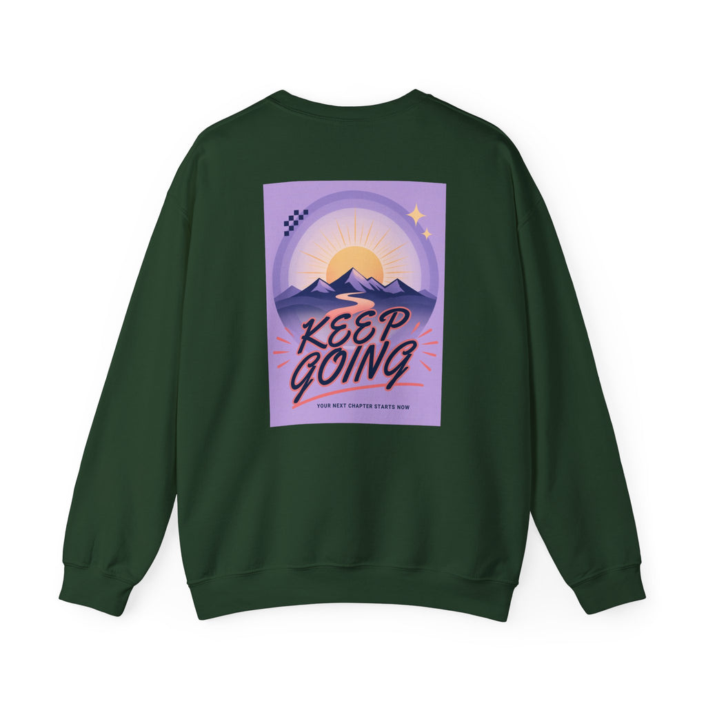 Keep Going Mountain Graphic Crewneck Sweatshirt