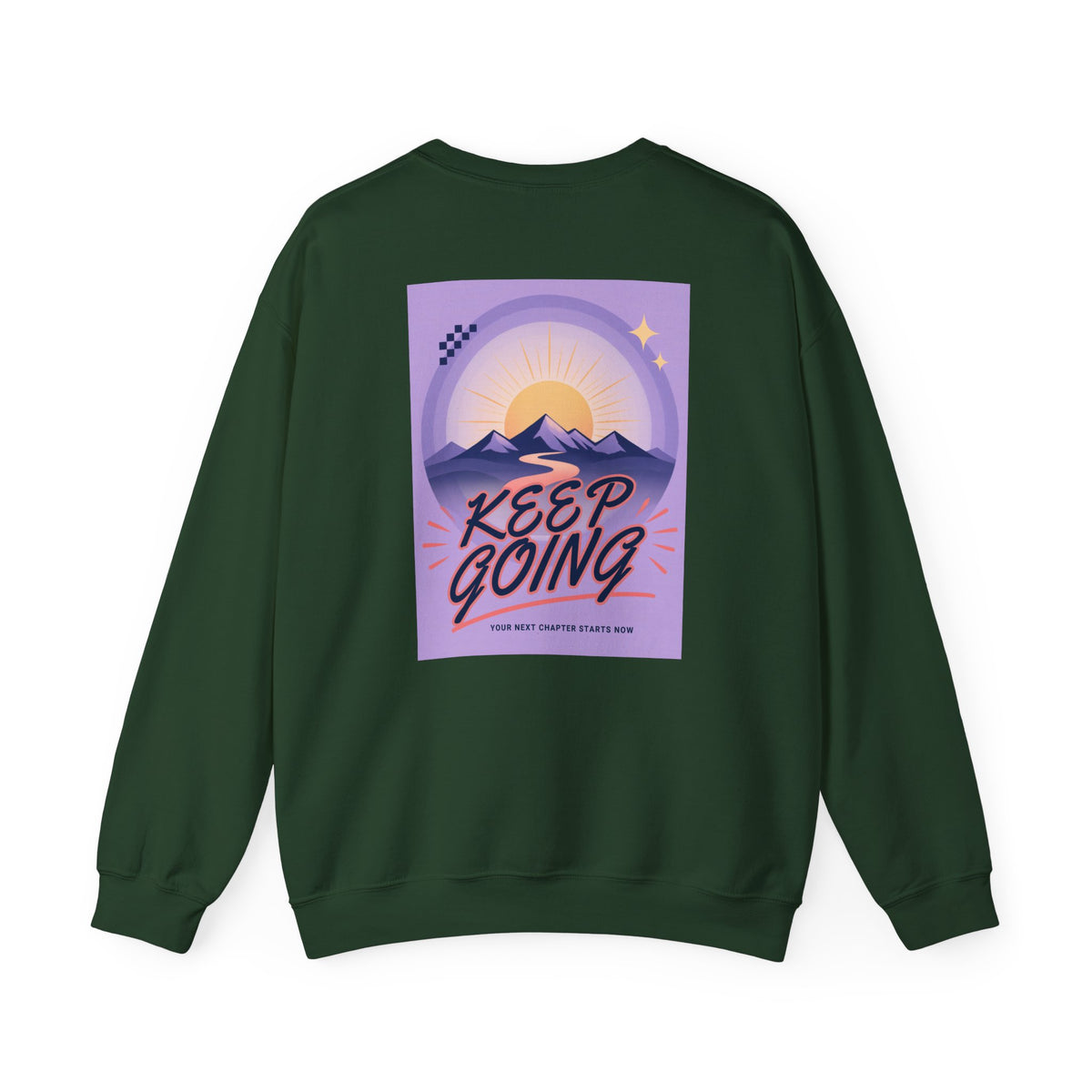 Keep Going Mountain Graphic Crewneck Sweatshirt