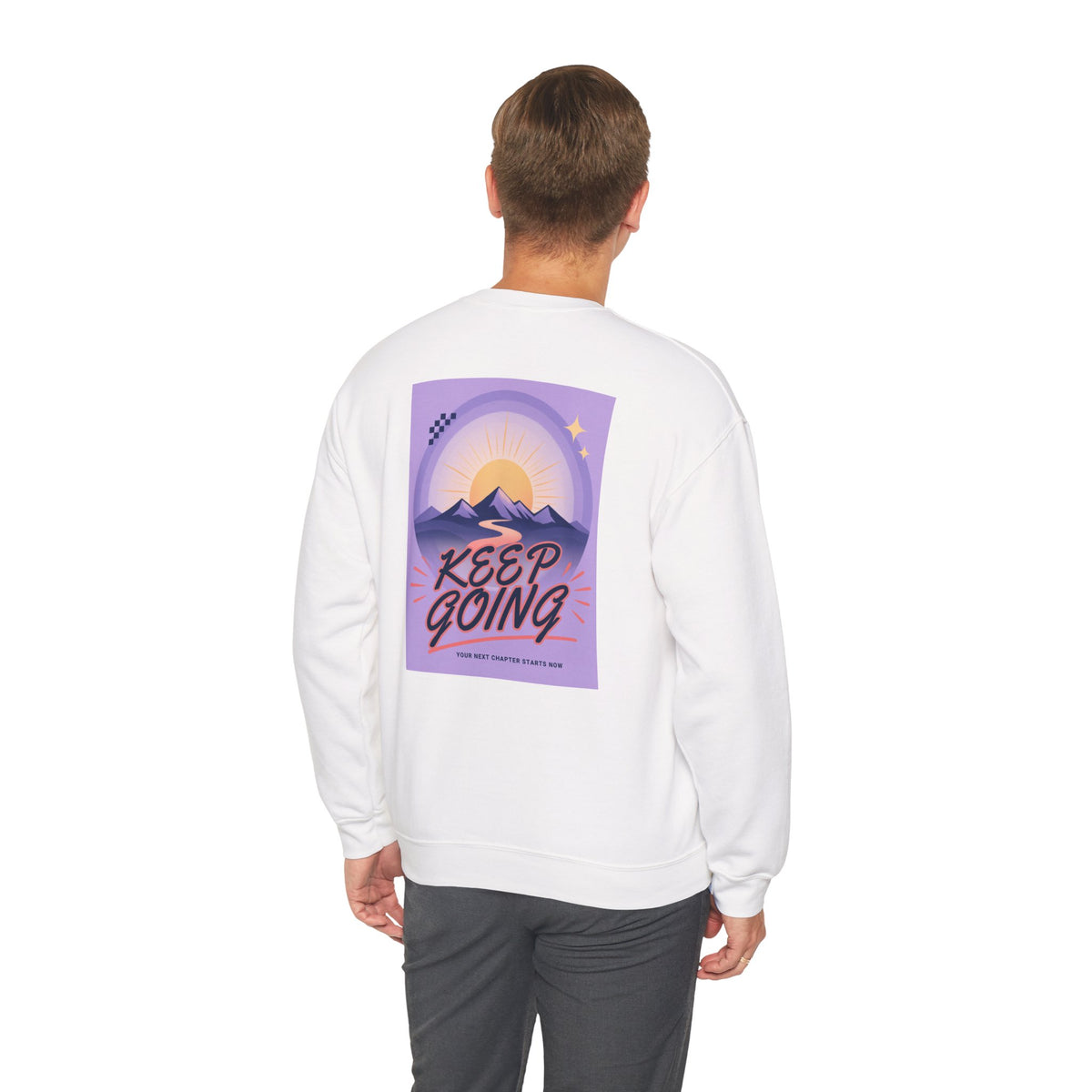 Keep Going Mountain Graphic Crewneck Sweatshirt