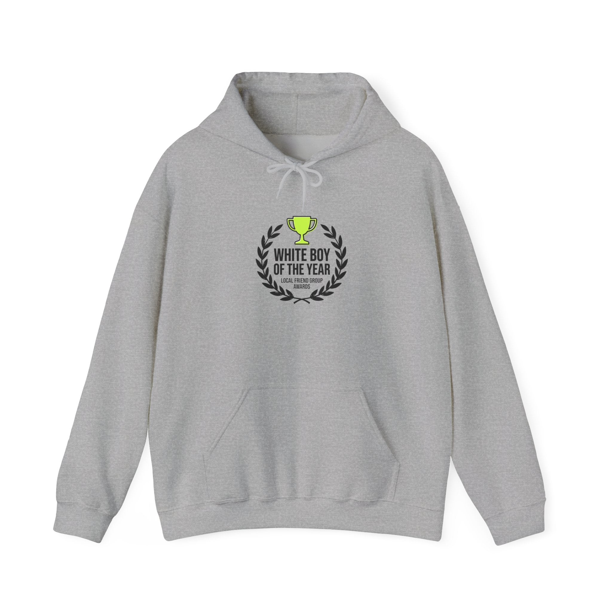 White Boy of the Year Hoodie | minimal meme, bold text