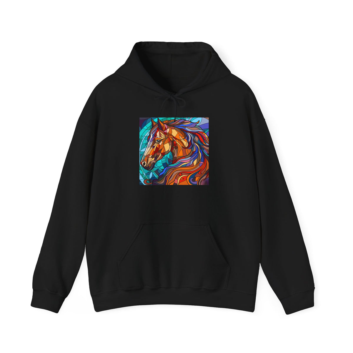 Stained Glass Horse Graphic Hoodie
