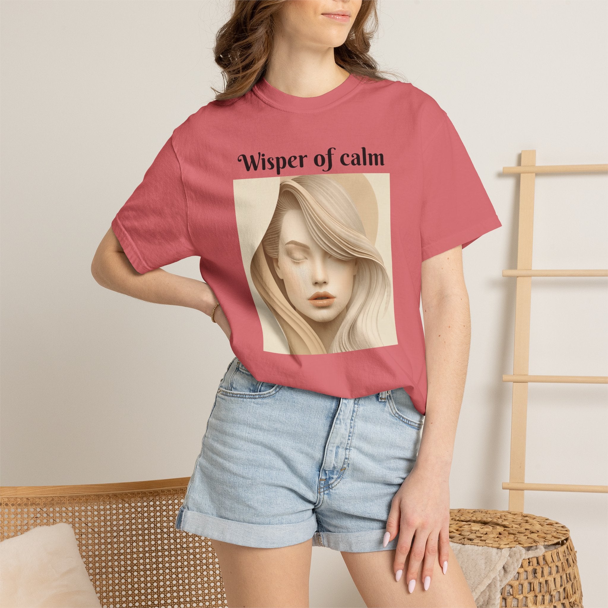 Whisper of Calm T-Shirt — Serene Portrait Graphic Tee