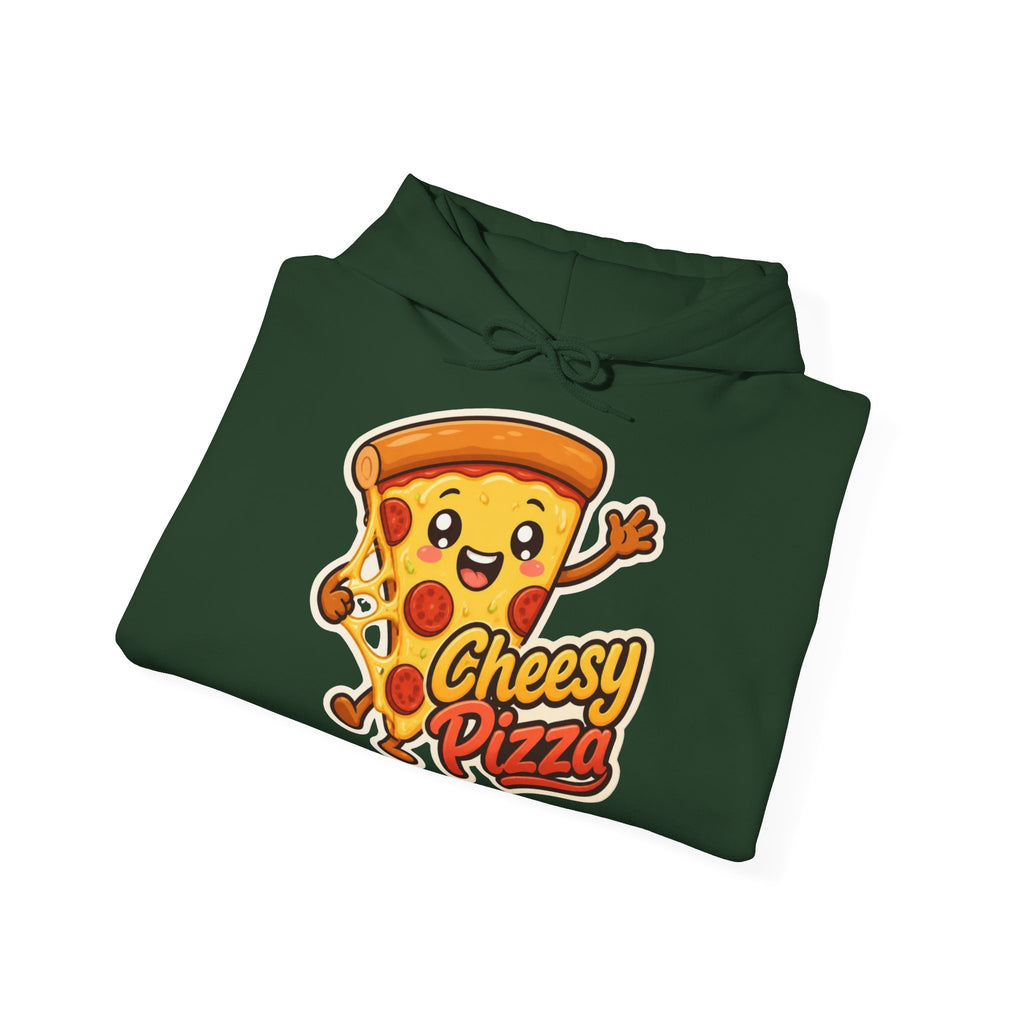 Cheesy Pizza Graphic Pullover Hoodie – Unisex