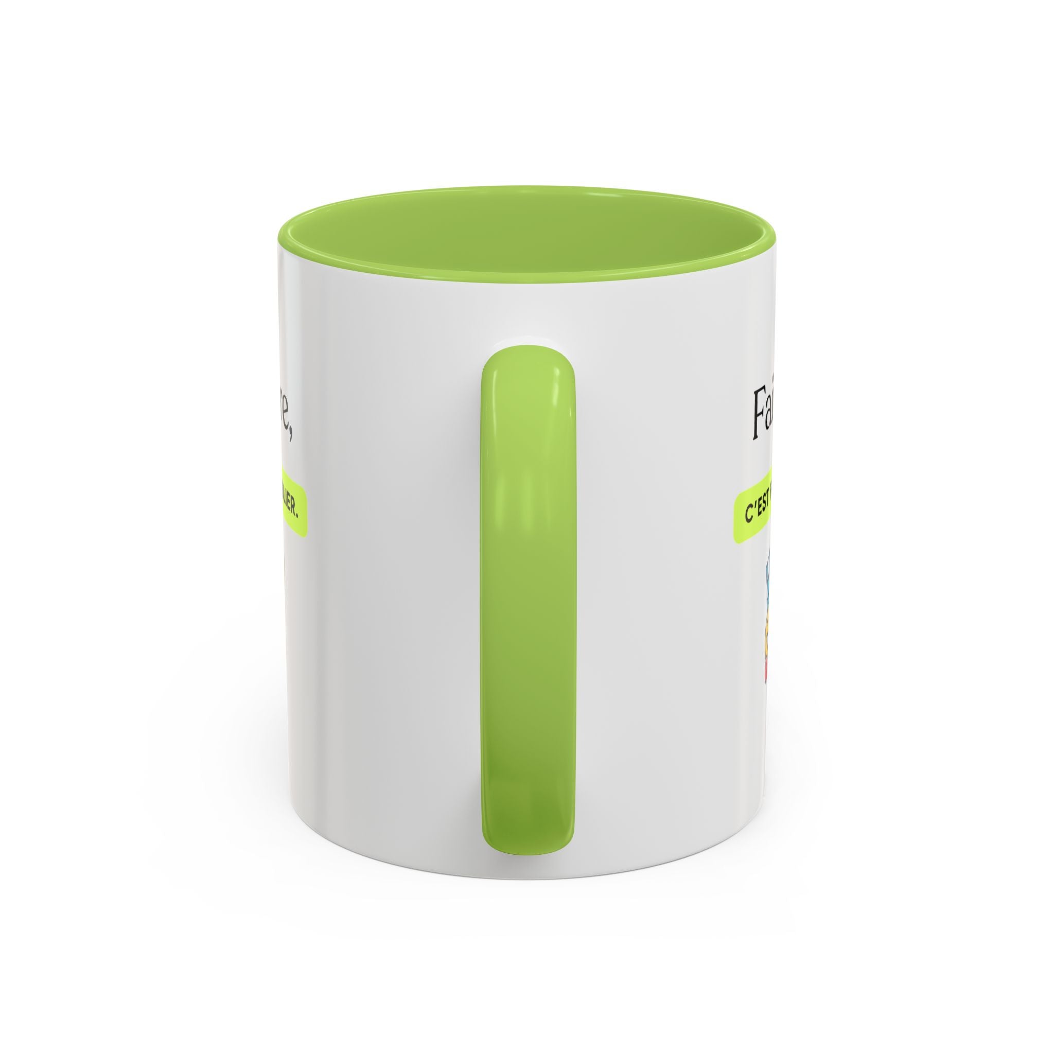 French Quote Accent Coffee Mug — "Faire rire, c'est faire oublier." (11/15oz)