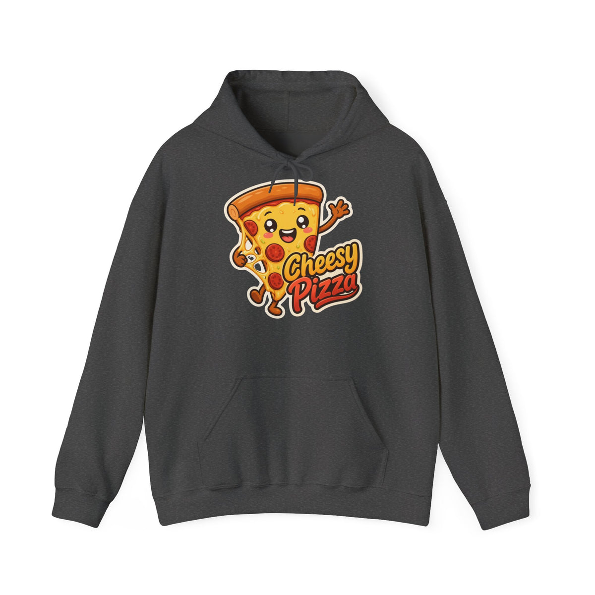 Cheesy Pizza Graphic Pullover Hoodie – Unisex
