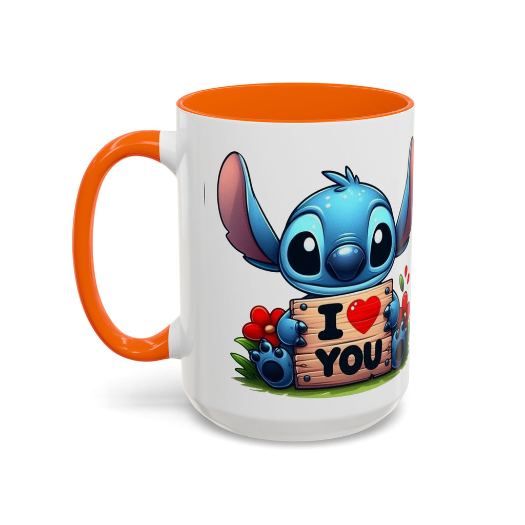Stitch 'I  You' Accent Coffee Mug — Cute Valentine Gift (11/15oz)
