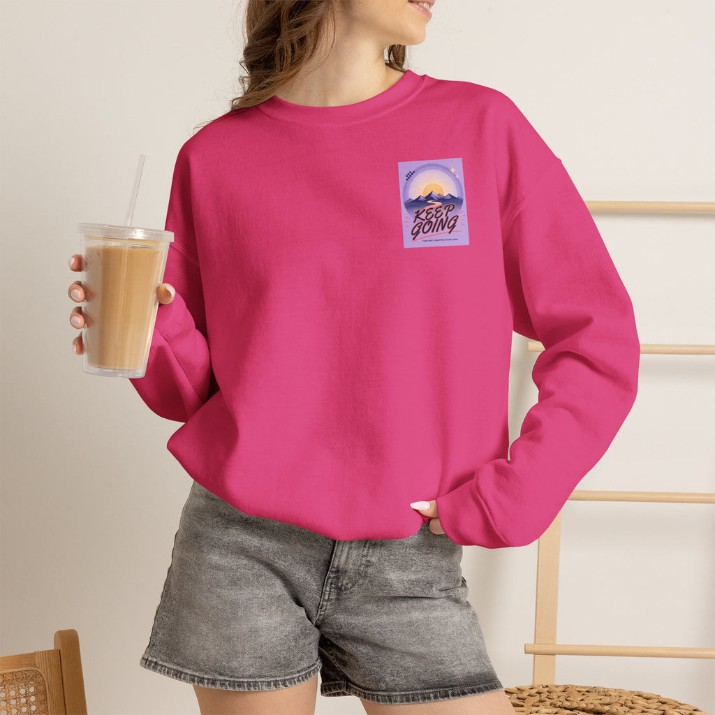 Keep Going Mountain Graphic Crewneck Sweatshirt