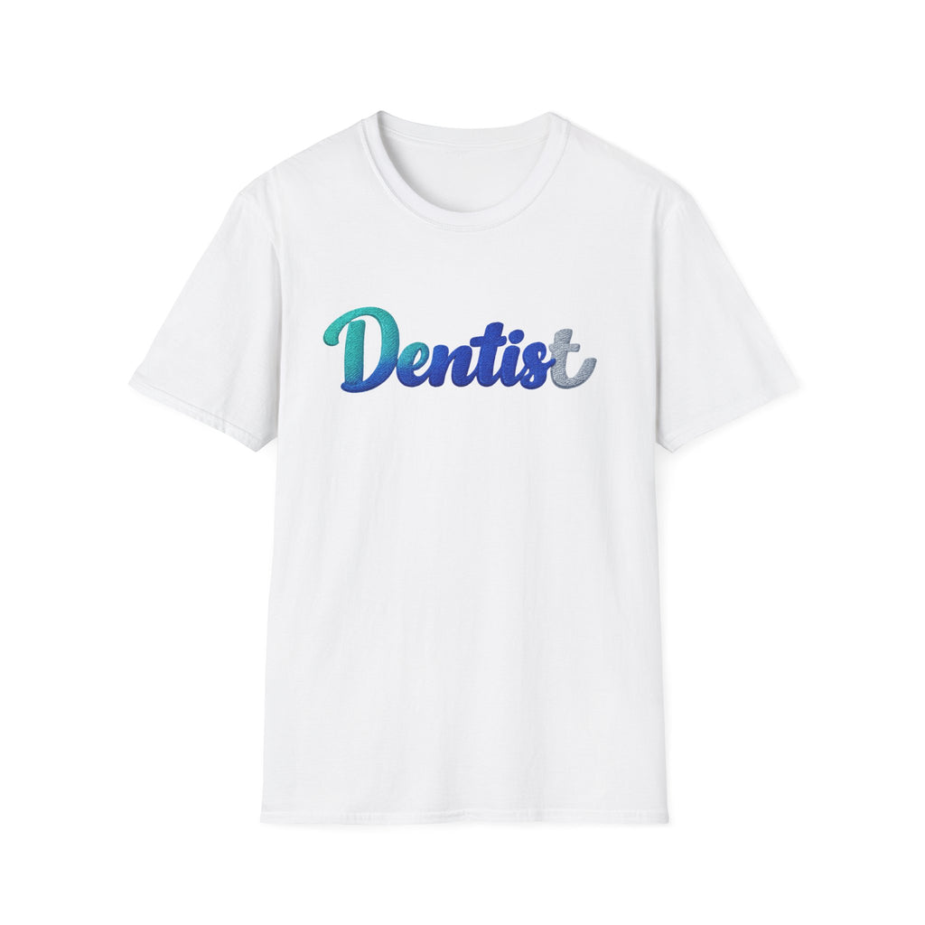 Dentist T-Shirt — Gradient Script Dental Tee for Hygienists & Dentists