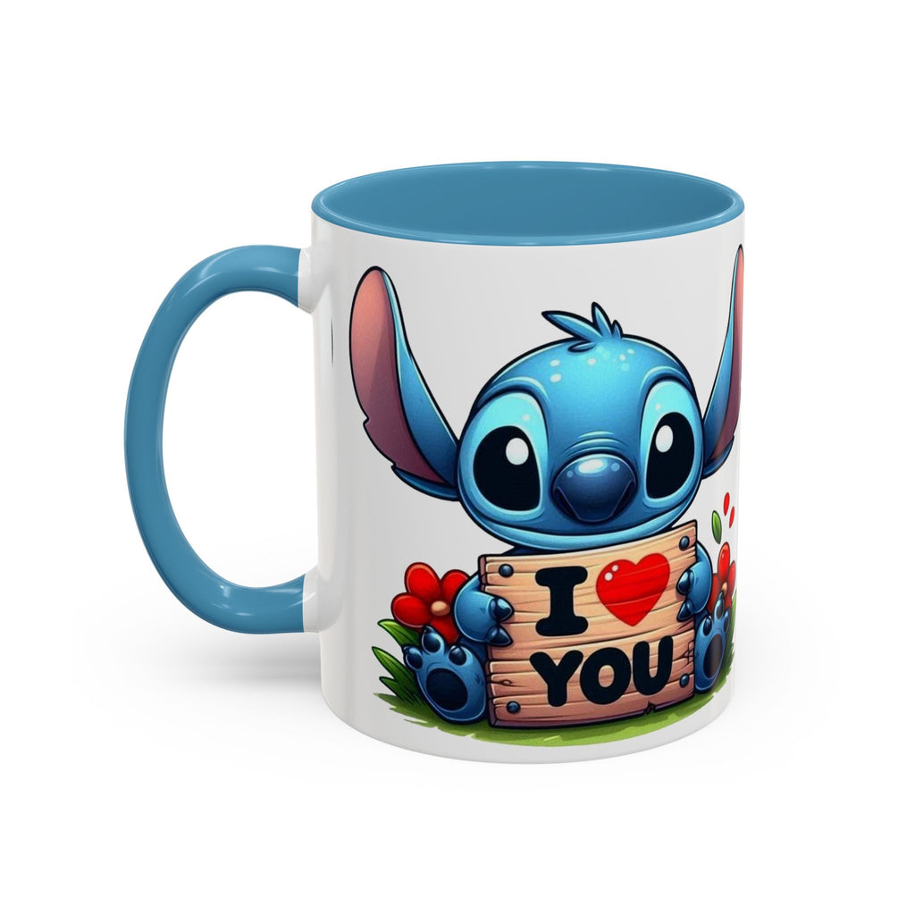 Stitch 'I  You' Accent Coffee Mug — Cute Valentine Gift (11/15oz)