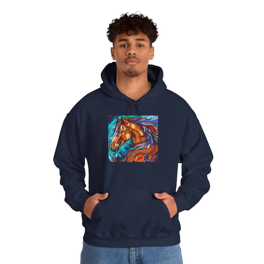 Stained Glass Horse Graphic Hoodie