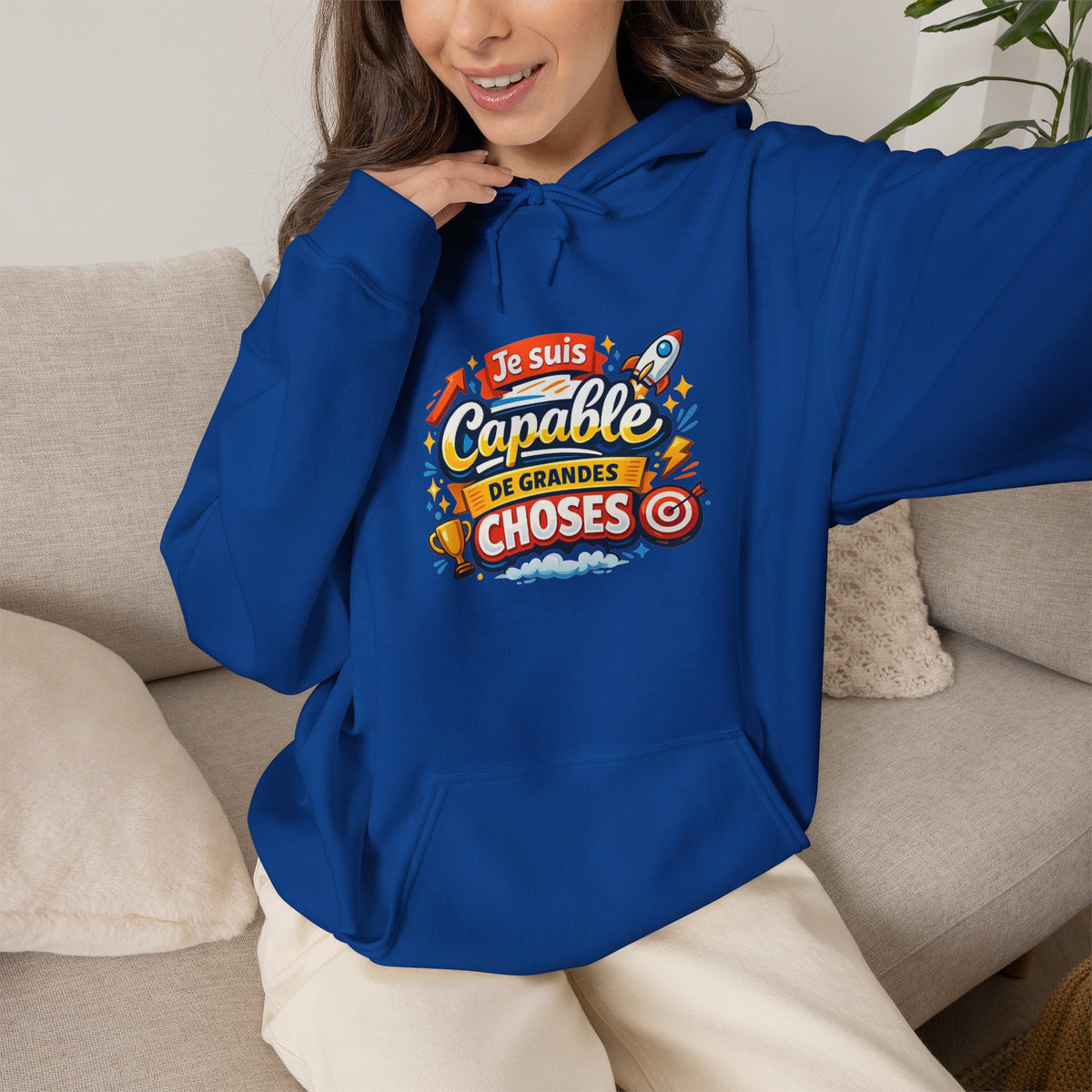Je Suis Capable de Grandes Choses – French Quote Hoodie