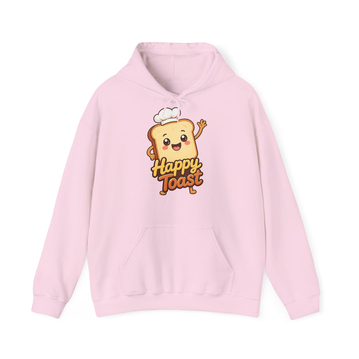 Happy Toast Cartoon Graphic Hoodie – Unisex Pullover