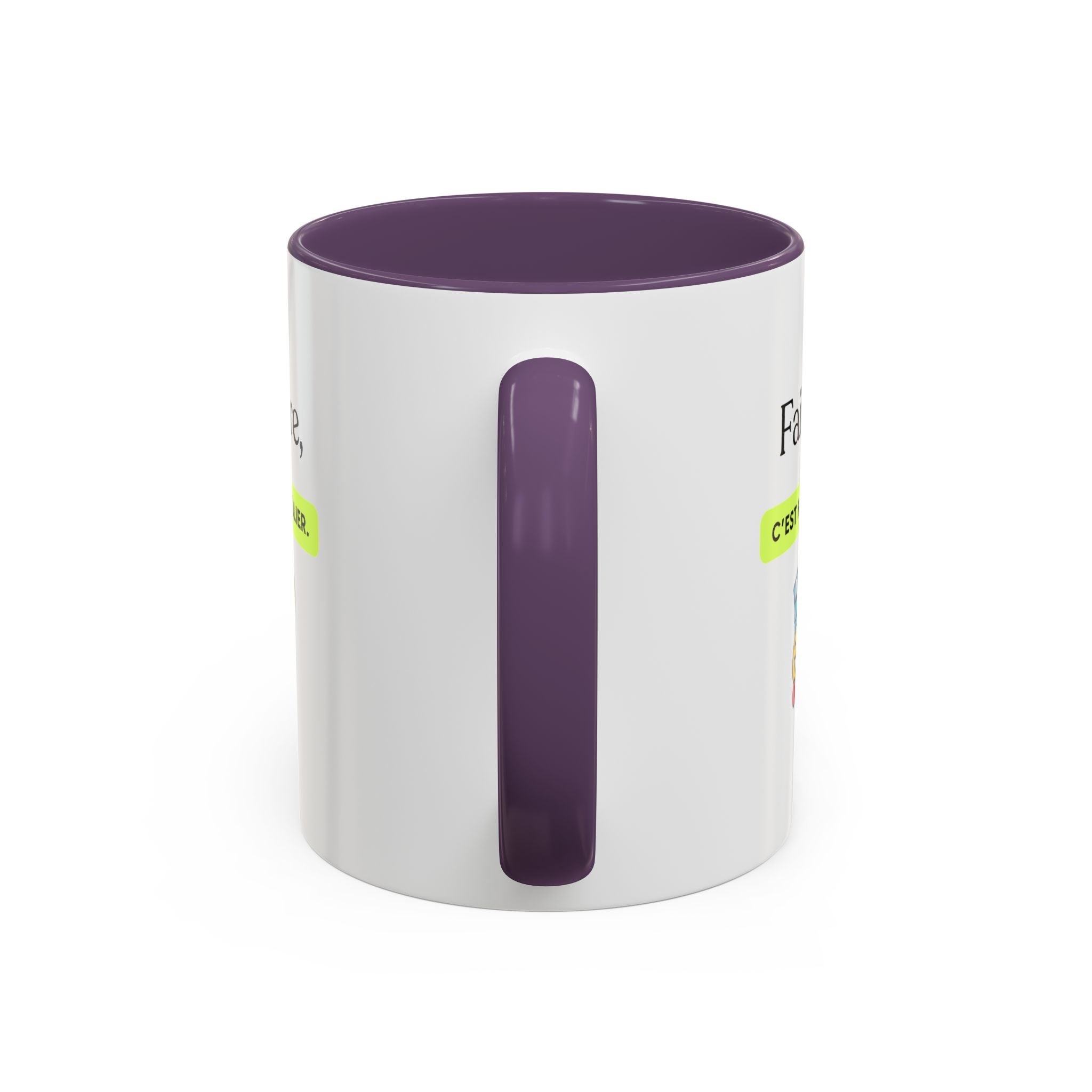 French Quote Accent Coffee Mug — "Faire rire, c'est faire oublier." (11/15oz)