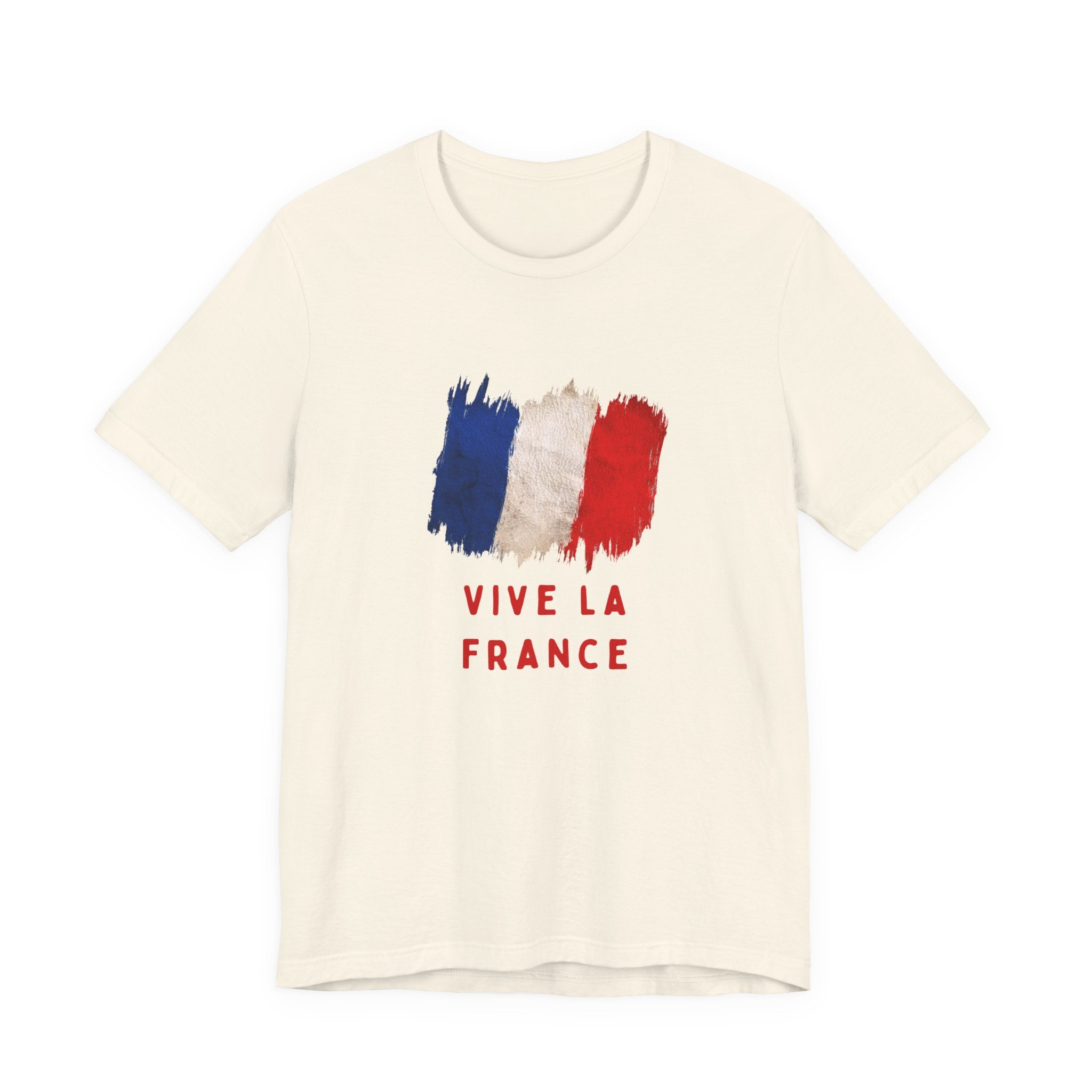 Vive La France T‑Shirt — French Flag Brushstroke Tee