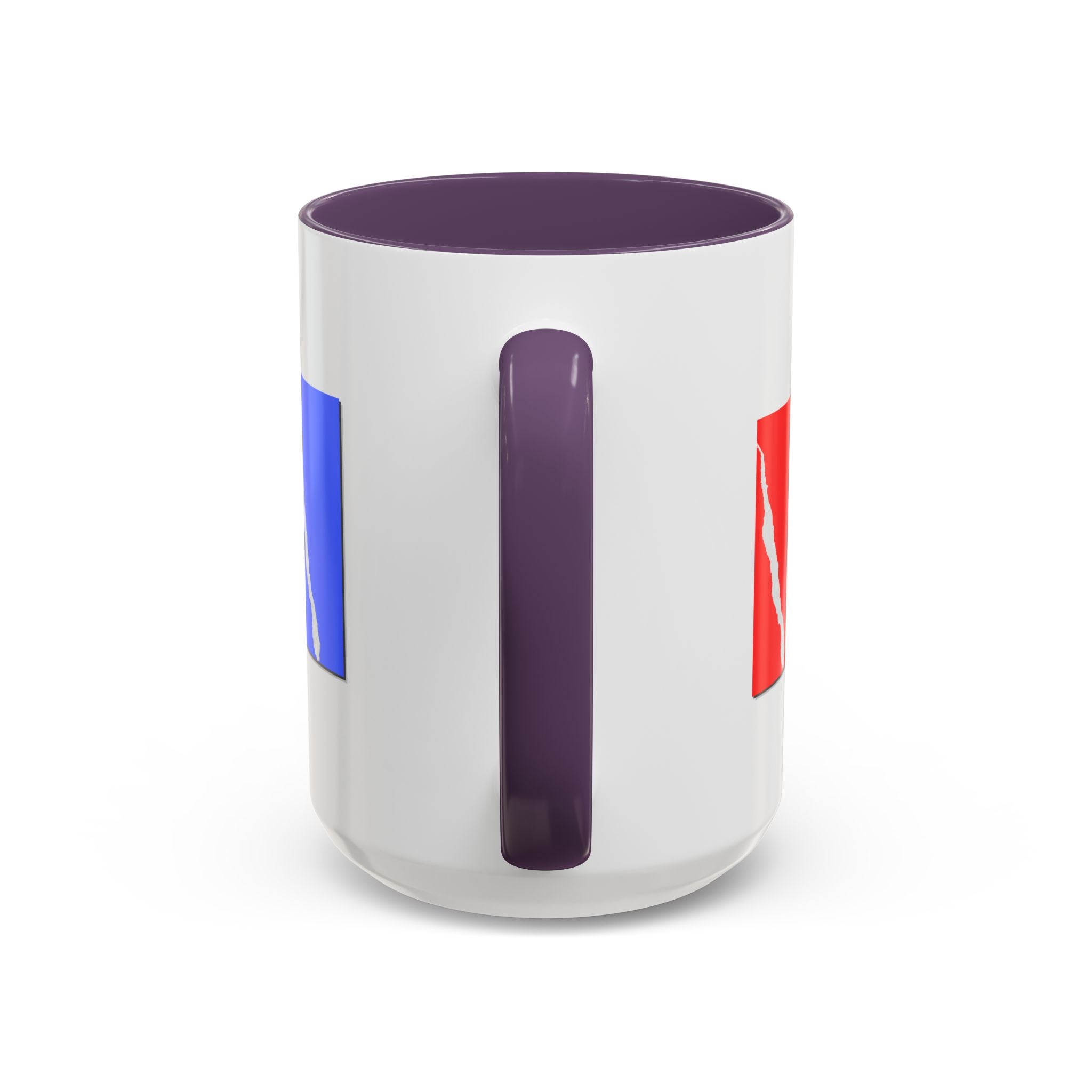 Accent Coffee Mug — Red, White & Blue Abstract Stripe Design (11/15oz)