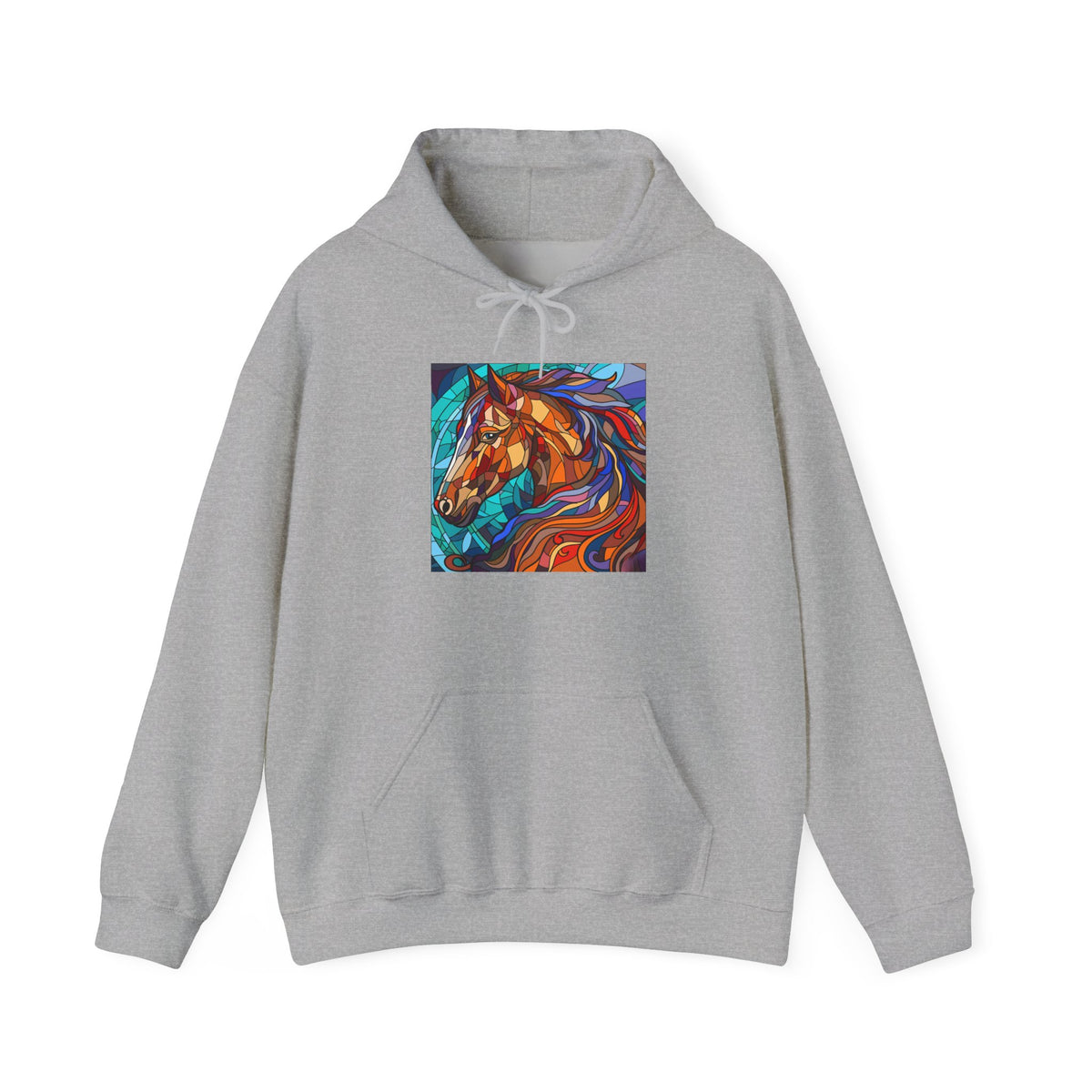 Stained Glass Horse Graphic Hoodie