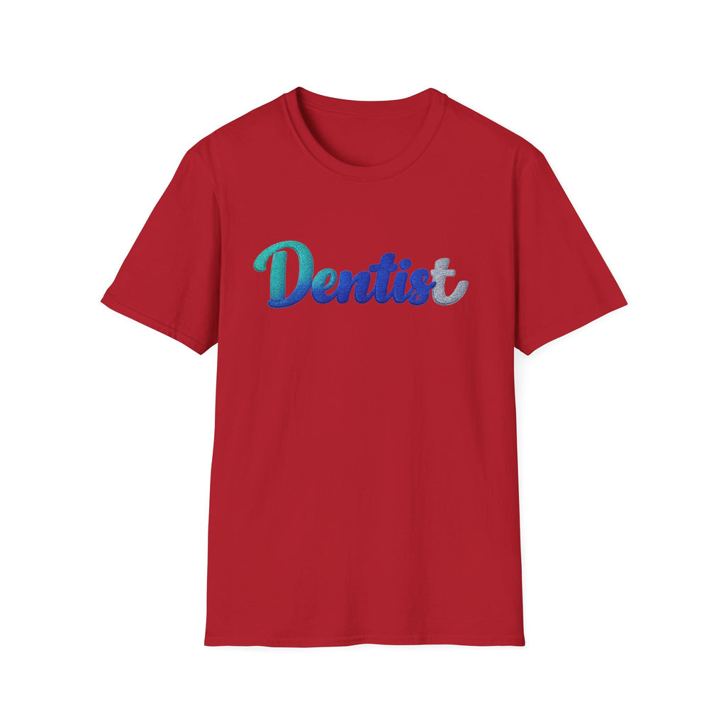 T-shirt dentiste — T-shirt script dentaire en dégradé pour hygiénistes et dentistes