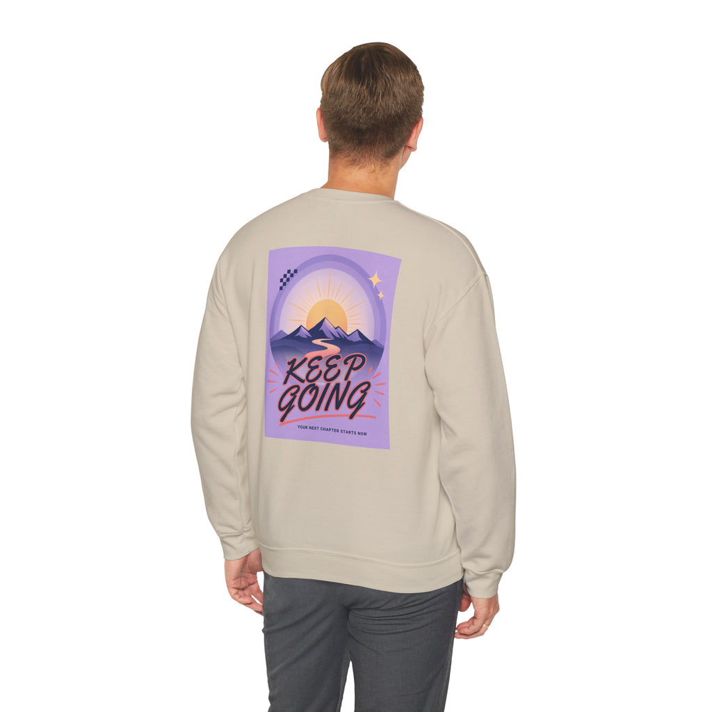 Keep Going Mountain Graphic Crewneck Sweatshirt