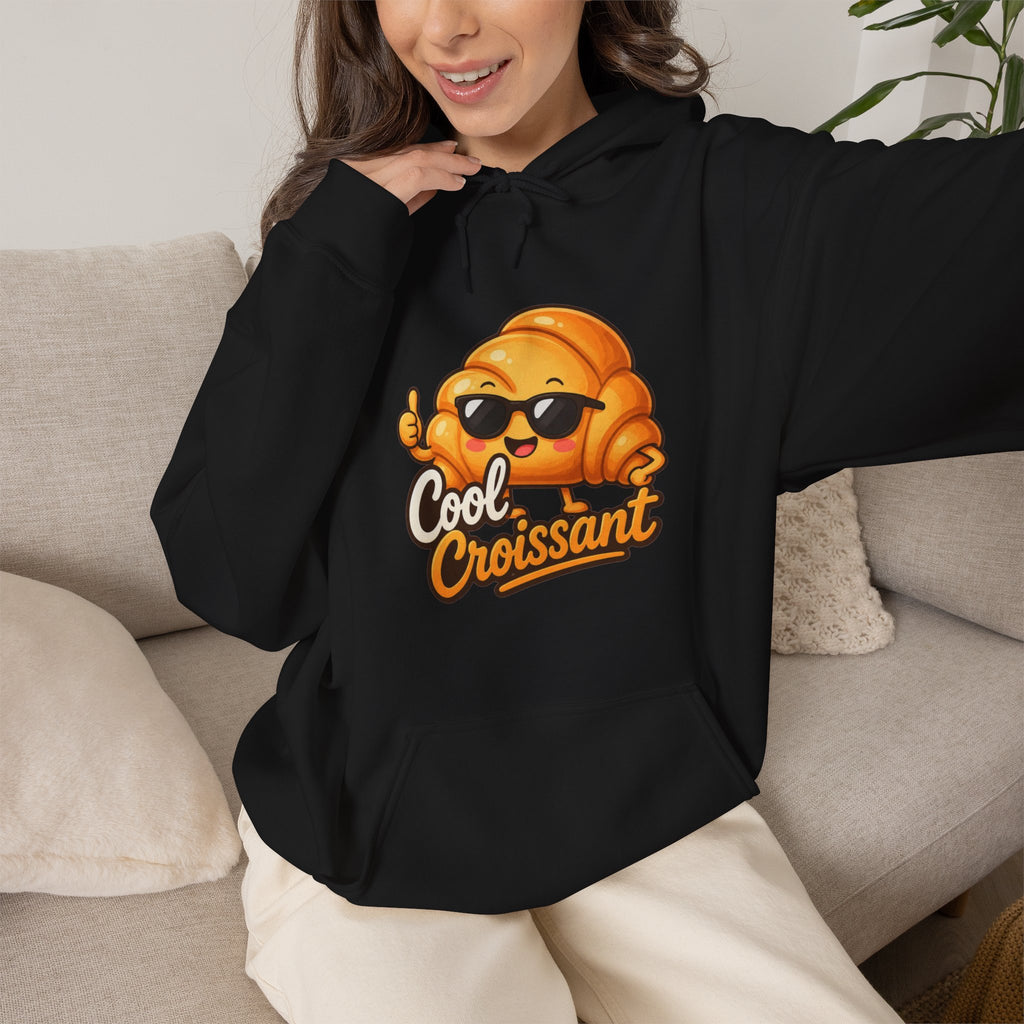 Cool Croissant Graphic Pullover Hoodie – Unisex