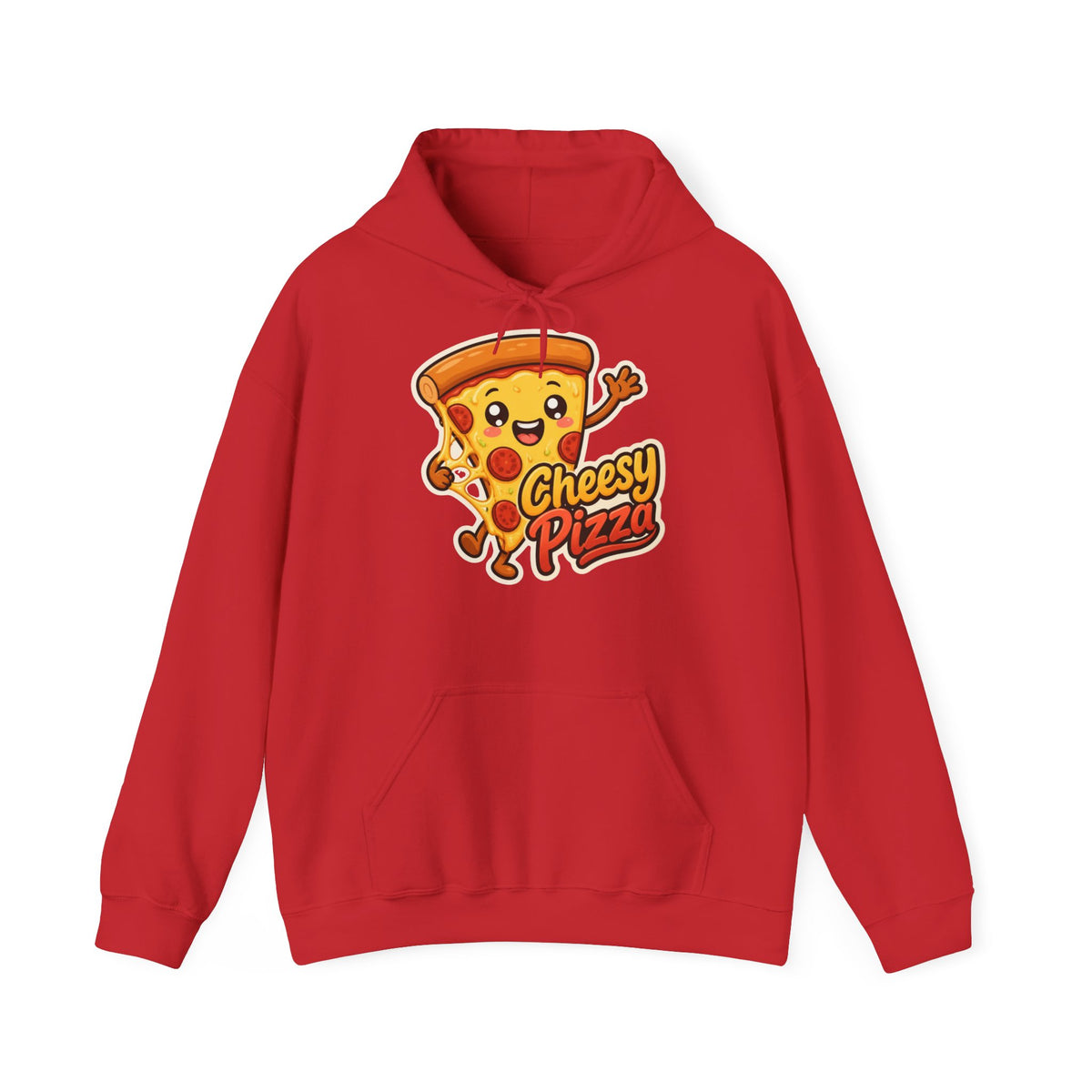Cheesy Pizza Graphic Pullover Hoodie – Unisex