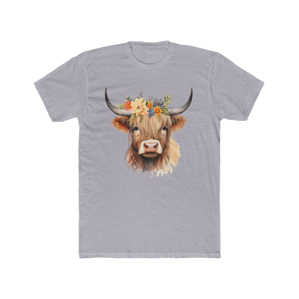 Fearlesss Highland Cow - Watercolor Floral Art