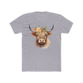 Fearlesss Highland Cow - Watercolor Floral Art