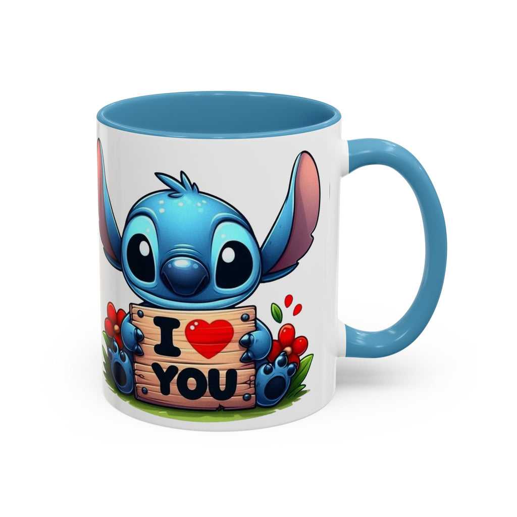 Stitch 'I  You' Accent Coffee Mug — Cute Valentine Gift (11/15oz)