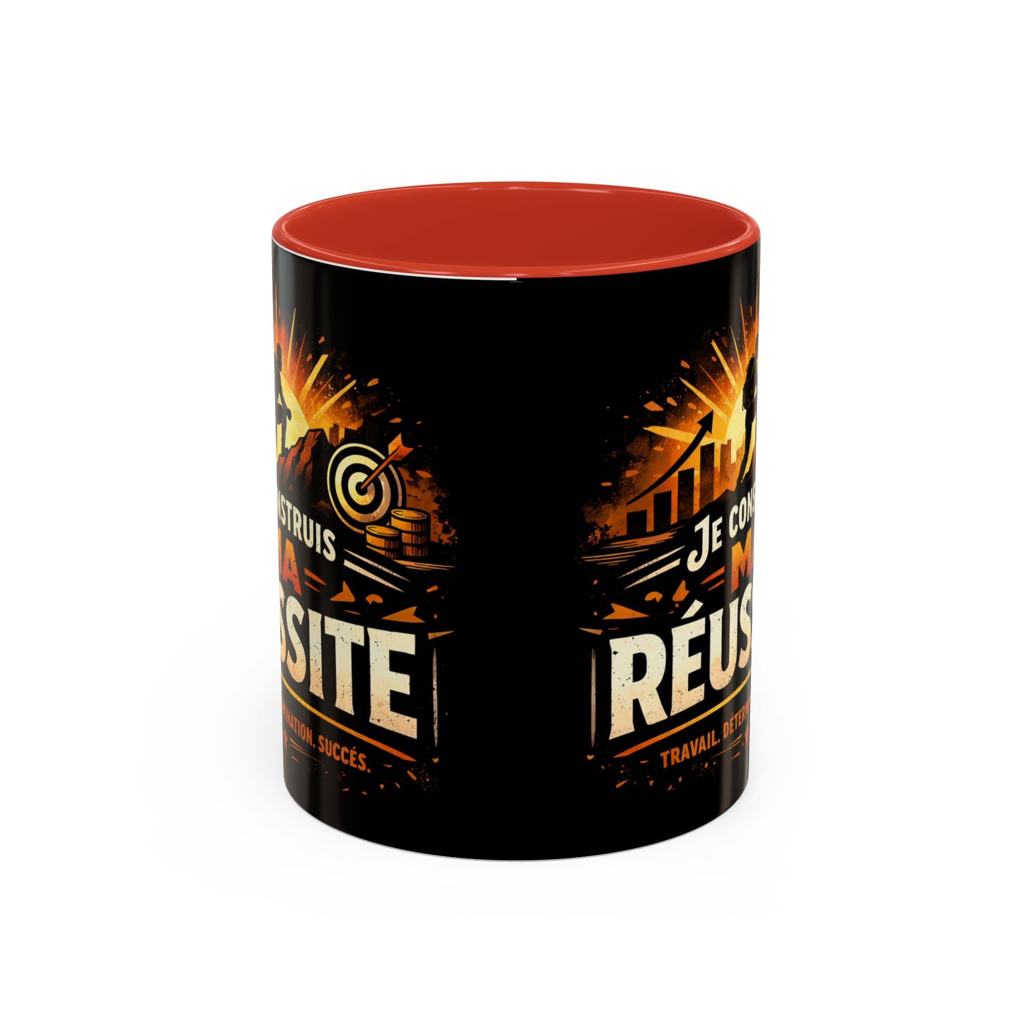 Motivational Coffee Mug — "Je Construis Ma Réussite" French Success Quote