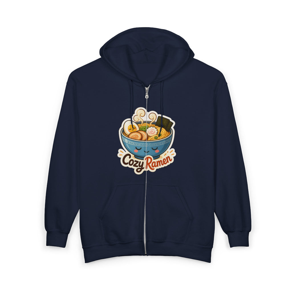 Cozy Ramen Graphic Zip-Up Hoodie – Unisex