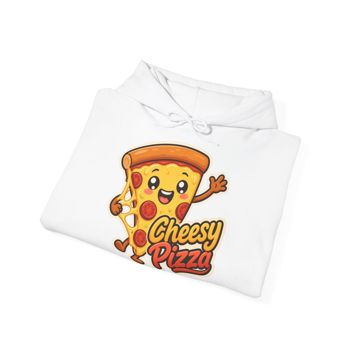 Cheesy Pizza Graphic Pullover Hoodie – Unisex