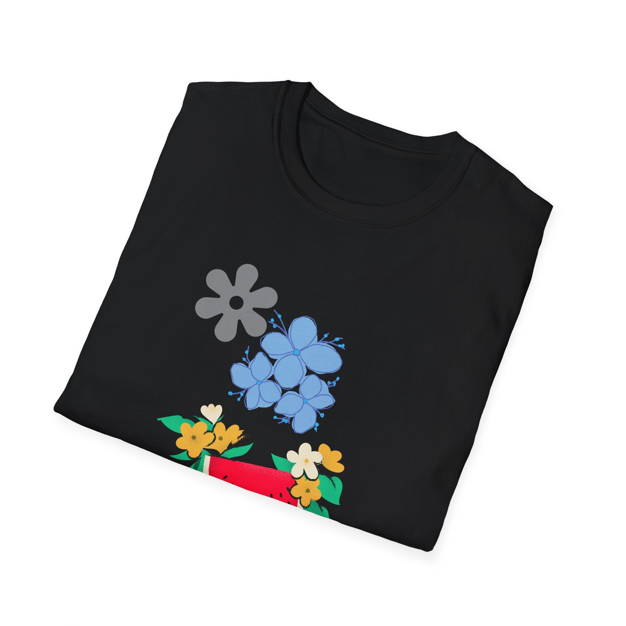 Watermelon Blossom Tee — Floral Fruit Graphic T-Shirt