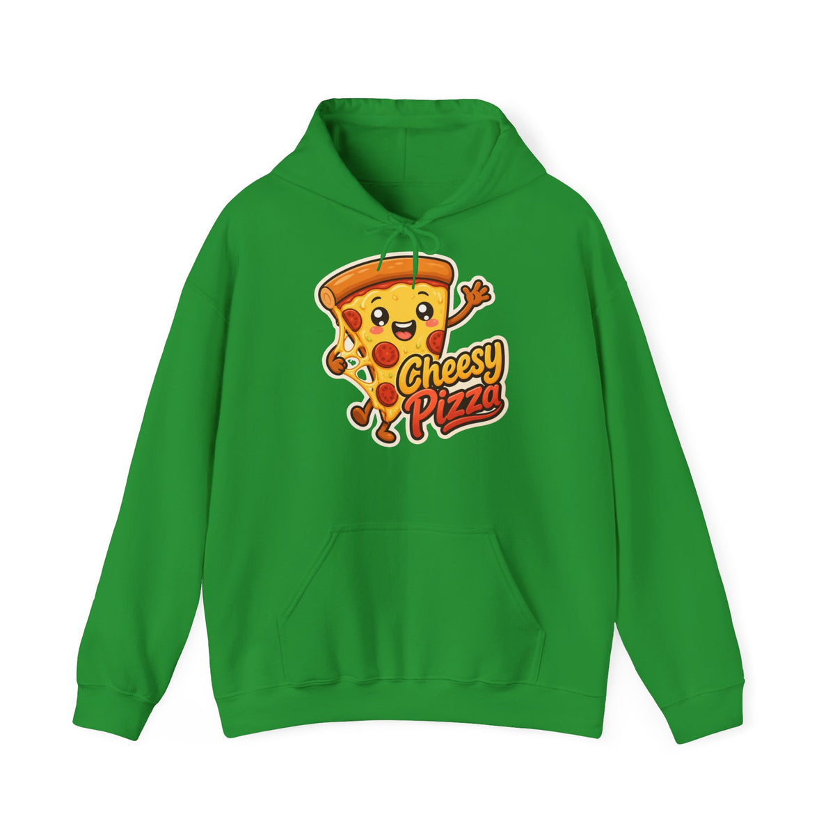 Cheesy Pizza Graphic Pullover Hoodie – Unisex
